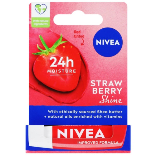 Бальзам для губ NIVEA Фруктове Сяйво Полуниця, 4,8 г